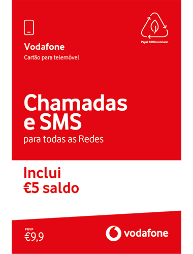 Cartão Vodafone (€5 saldo)