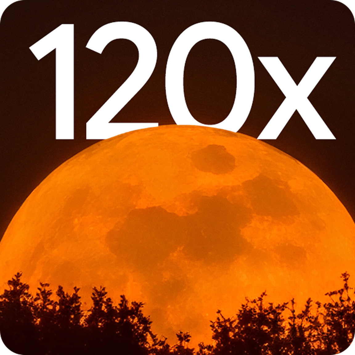 Imagem ampliada da Lua 