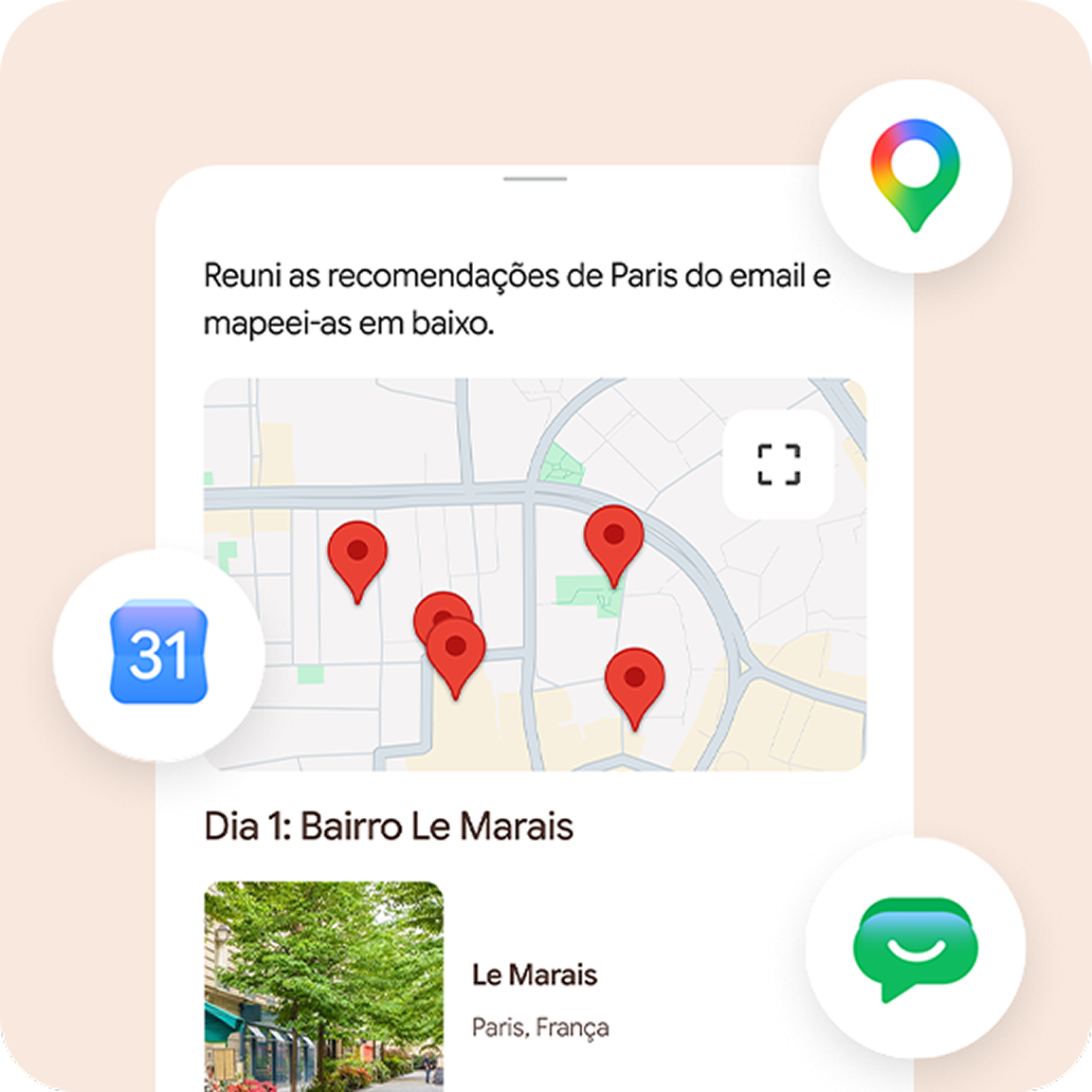 Imagem do Google Maps com a localização de França.