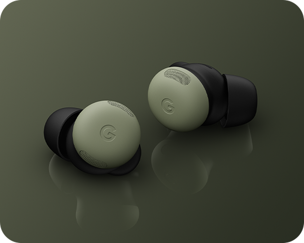 Imagem dos Pixel Buds Pro 2 em Azeitona.