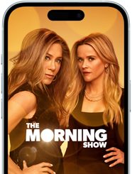 iPhone 15 com Apple TV+ a mostrar a série The Morning Show